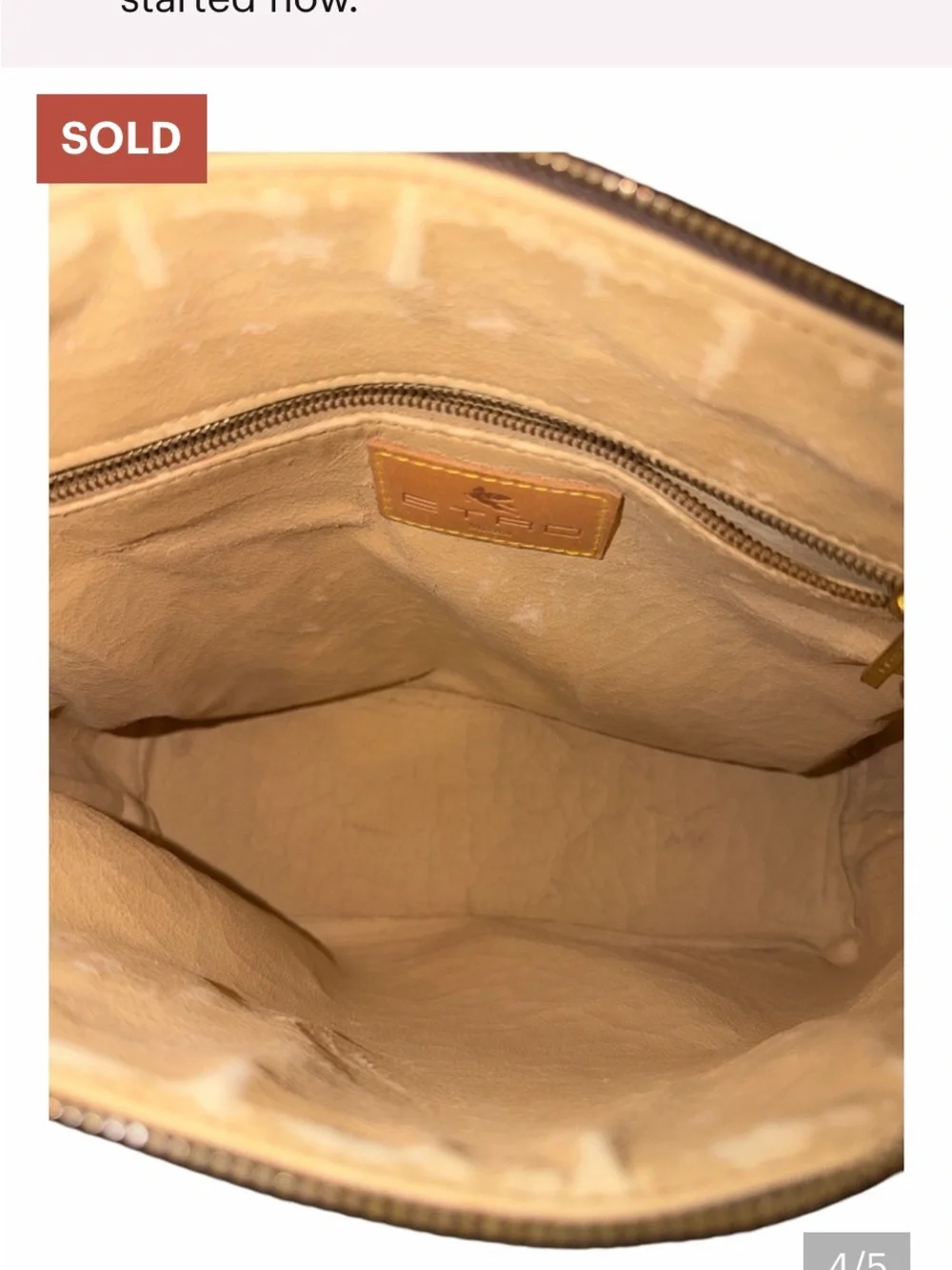 Leather Etro handbag for Ladies